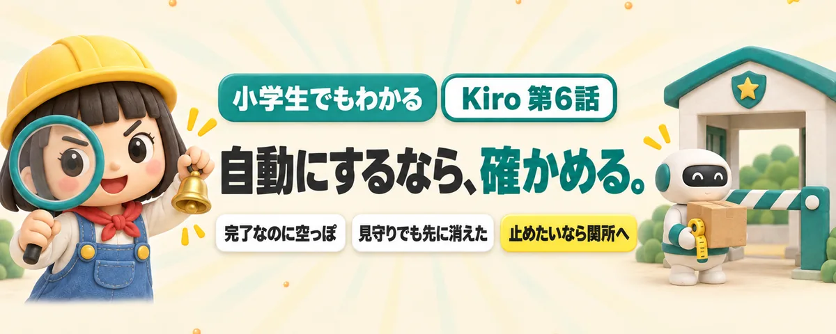 Kiro 第6話 Kiroの自動化!AIが直したら動く合図と、勝手にやらせない関所