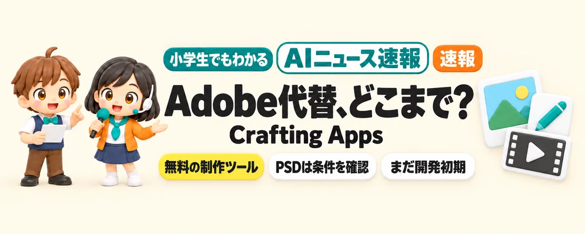 Adobe代替「Crafting Apps」はどこまで使える？のカバー