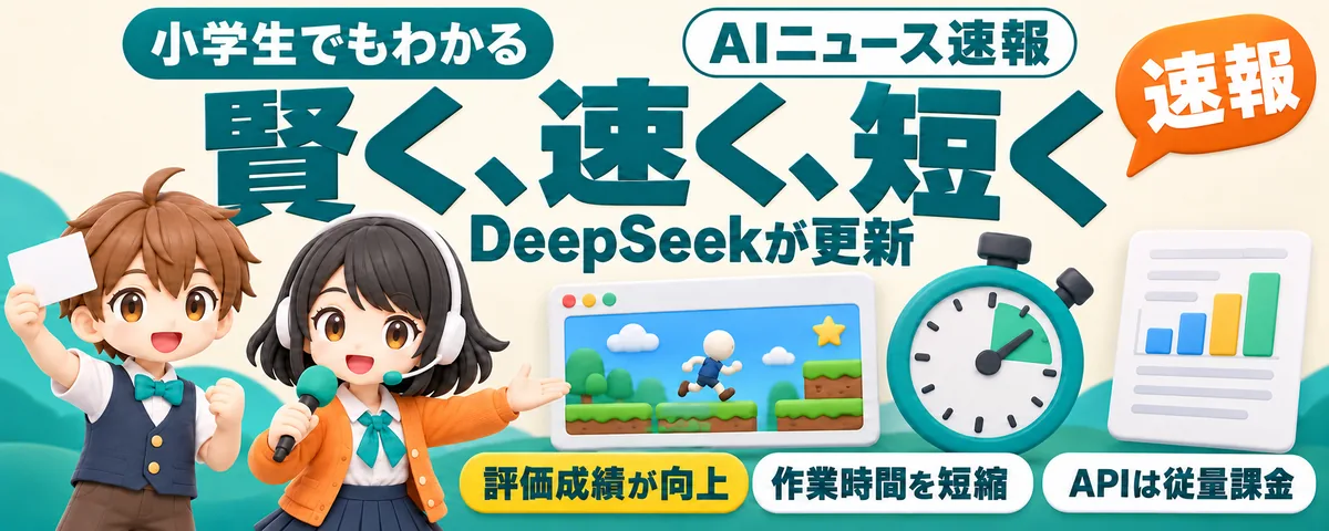 DeepSeekが更新。賢く、速く、短くのカバー
