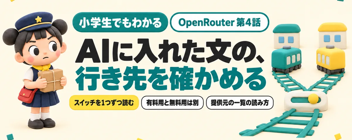 OpenRouter 第4話 AIに入れた文はどこへ行く?OpenRouterのデータ設定を1つずつ読む