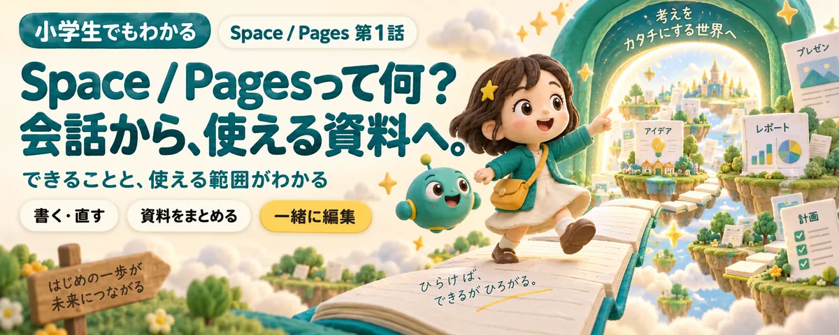ChatGPT Space / Pages 第1話 ChatGPT Space / Pages始め方ガイド!何ができる?資料づくりの全体像